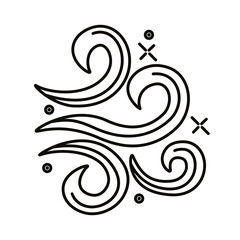 wind air zodiac symbol line style icon