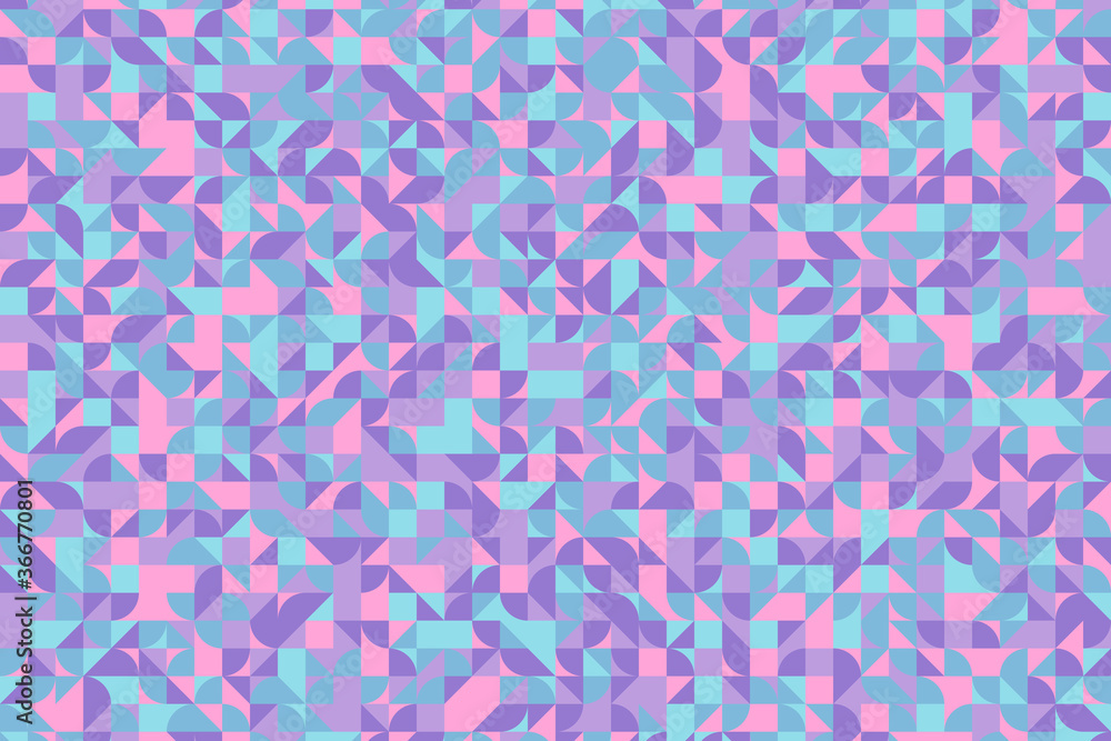 Aufkleber abstract geometric pattern with square, triangular and round elements. vector multicolor background 