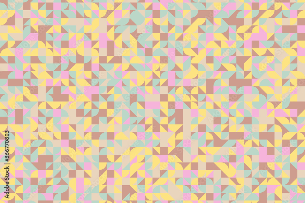 Aufkleber abstract geometric pattern with square, triangular and round elements. vector multicolor background 