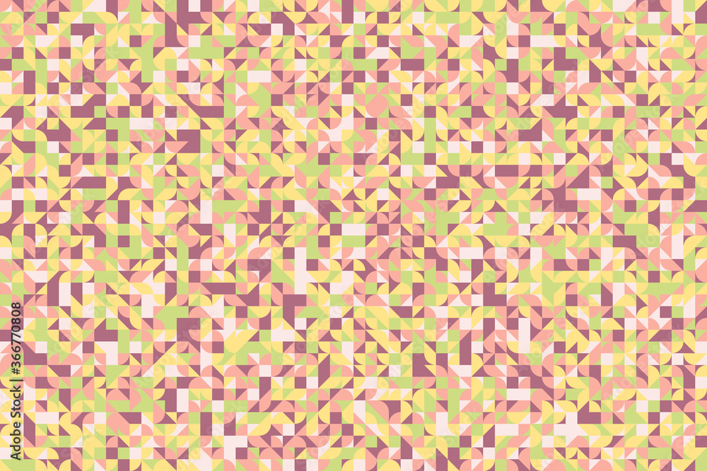 Aufkleber abstract geometric pattern with square, triangular and round elements. vector multicolor background 