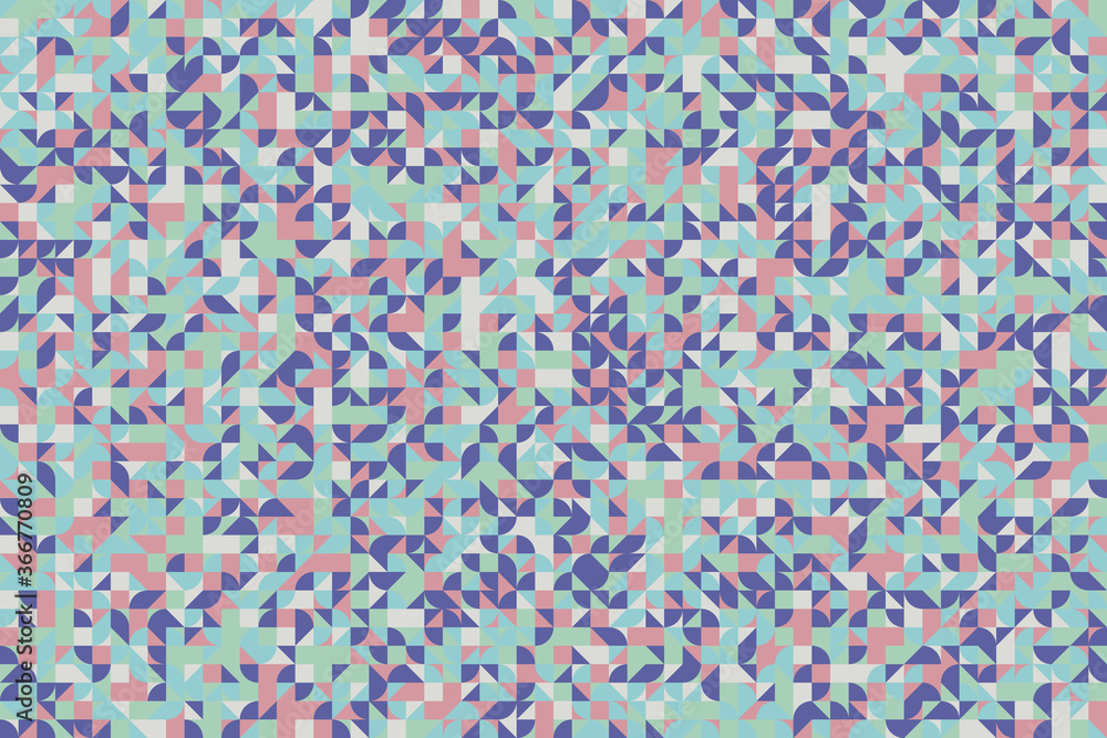 Aufkleber abstract geometric pattern with square, triangular and round elements. vector multicolor background 