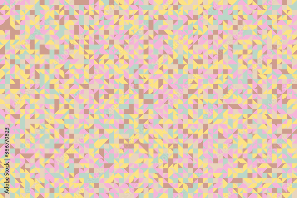 Aufkleber abstract geometric pattern with square, triangular and round elements. vector multicolor background 