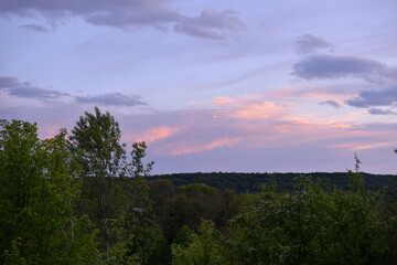 colorful clouds in the sky at sunset