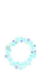 wreath circle of snowflakes new year Christmas