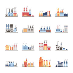 bundle of industry factory set icons