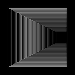 Brutalism Design Abstract Shape. Abstract Geometric Square Shape.  Stroke Element On Black Background