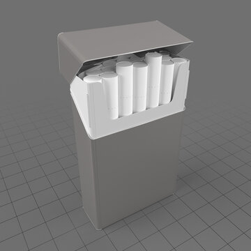 Open cigarette pack