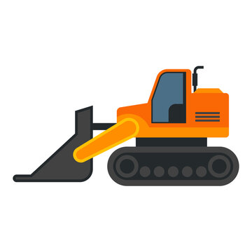 heavy equipment logo isolated on white background. vector illustration