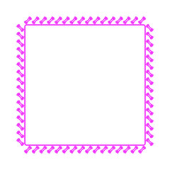 Beautiful frame female hygiene pads pink color. Design element for flyer, booklet, poster, sticker. Vector illustration