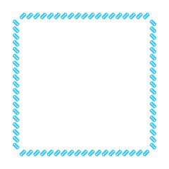 Beautiful frame of blue razors.Design element for leaflet, booklet, poster, sticker .Vector illustration