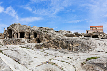 Remains of the cave city of Uplistsikhe in  Georgia