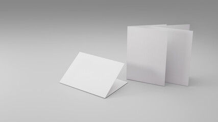 Blank greeting card isolated mockup