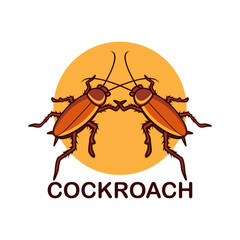 cockroach logo isolated on white background vector illustration