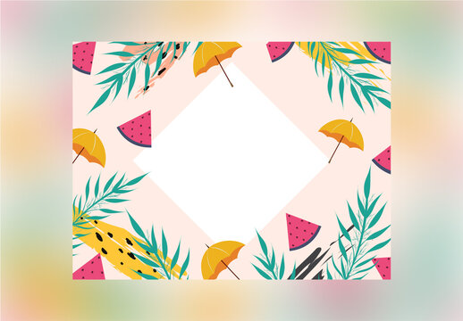 Elegent Banner Layout with Placholder and Summer Theme