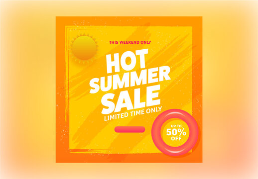Hot Summer Sale Banner Layout