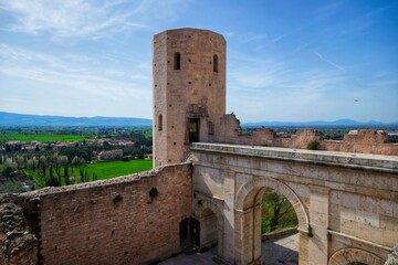 Fototapeta premium fortress in the city of Spello, Umbria, Italy