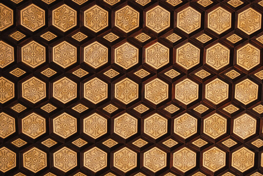 Seville roof ceiling pattern at Spain Square