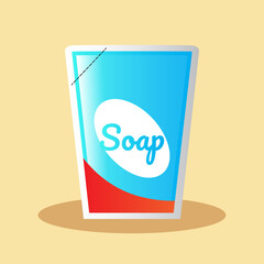 liquid soap bottle with dispenser airless pump. vector illustration