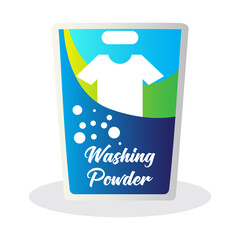 powder detergent bottle on white background. vector illustration