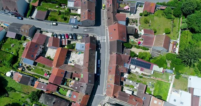 Village Top view by drone 