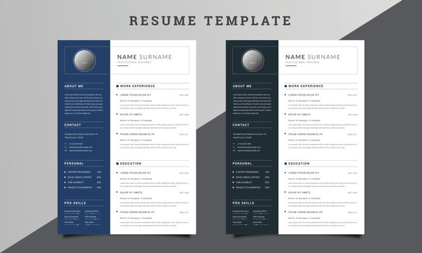 Clean Minimal Resume / CV Template