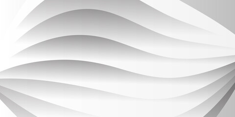 Fototapeta premium Abstract modern white and gray gradient curved shape with halftone dotted background design