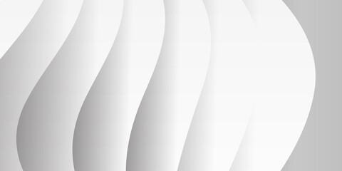 Abstract modern white and gray gradient curved shape with halftone dotted background design