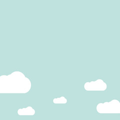 Sky background with clouds. Vector illustration