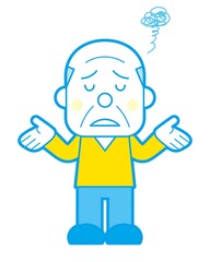 高齢 男性 残念 シンプルカラー