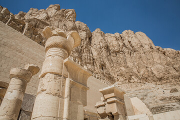 Archaeological remains of the Temple of Hatshepsut in Egypt