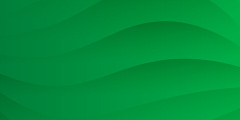 Abstract fluid green wave banner vector background illustration. Fresh green paper waves abstract banner design. Elegant wavy vector background