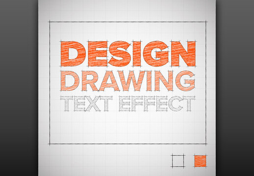 Design on Drawing Paper Text Effect