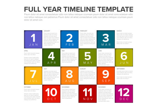 Full Year Timeline Infographic Layout
