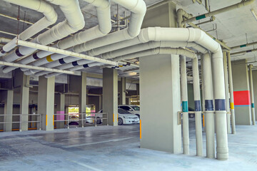 Water pipe system. Water pipe system within the building.Maintenance of drainage pipes.