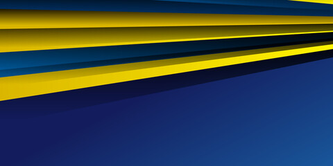 Blue yellow 3D abstract background suit for presentation design