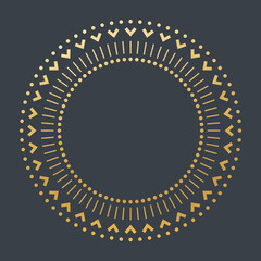 Beautiful Golden Frame - Your Decoration Element - Round Decoration
