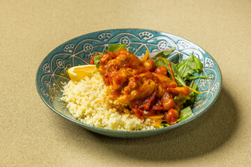 クスクス　Couscous is a fine pasta from North Africa 
