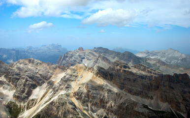 panorama of the mountains, the famous Alpine Dolomites in Italy