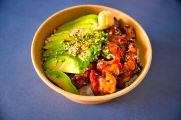 Close Shot Avocado Take Away Bowl