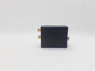 Digital Analog Electronic Data Converter for Audio Black Box Device in White Isolated Background