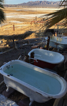 Bathtubs In The Desert In Tecopa Hot Springs, California