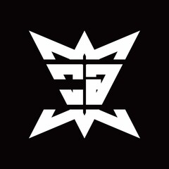 OG Logo monogram with crown up down side design template