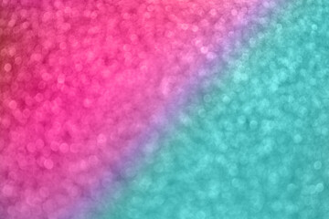 Red and turquoise color gradient background. Festive defocused backdrop. Blur concept.