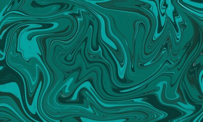 multi-colored abstract background in the form of swirls and textures of malachite in emerald and green colors