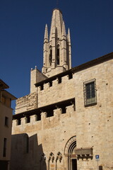 Fototapeta na wymiar Basilica de Sant Feliu in Girona,Catalonia,Spain,Europe 