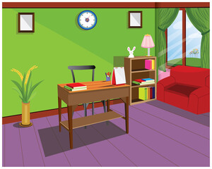 the living room in home vector design