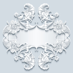 Floral vector vintage border