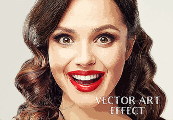 Vector Art Photo Effect Mockup