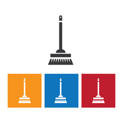 Broom cleaning  icon vector design