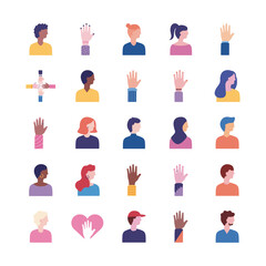 bundle of diversity people set icons